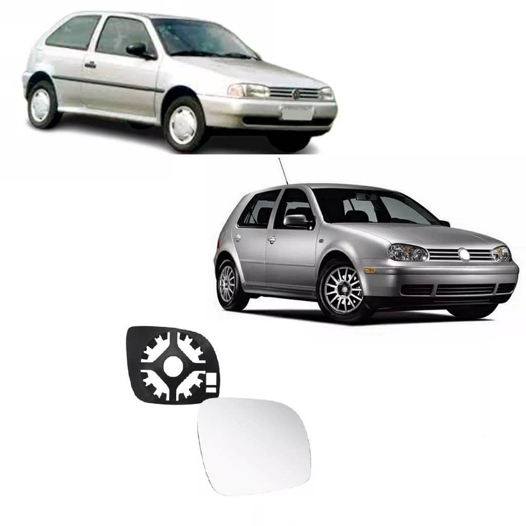 Lente Retrovisor Golf 1999 2000 2001 2002 2003 2004 2005 2006 Gol Special 2001 Pequeno Direito