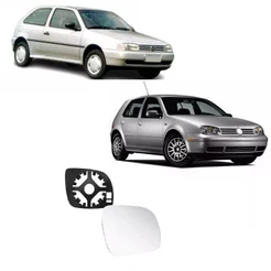 Lente Retrovisor Golf 1999 2000 2001 2002 2003 2004 2005 2006 Gol Special 2001 Pequeno Direito