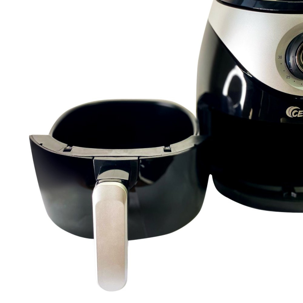 Fritadeira Elétrica Air Fryer Preto 220V - 127V - 3,8 Litros Air Frai 110v  Industrial com Tampa Profissional Pequena