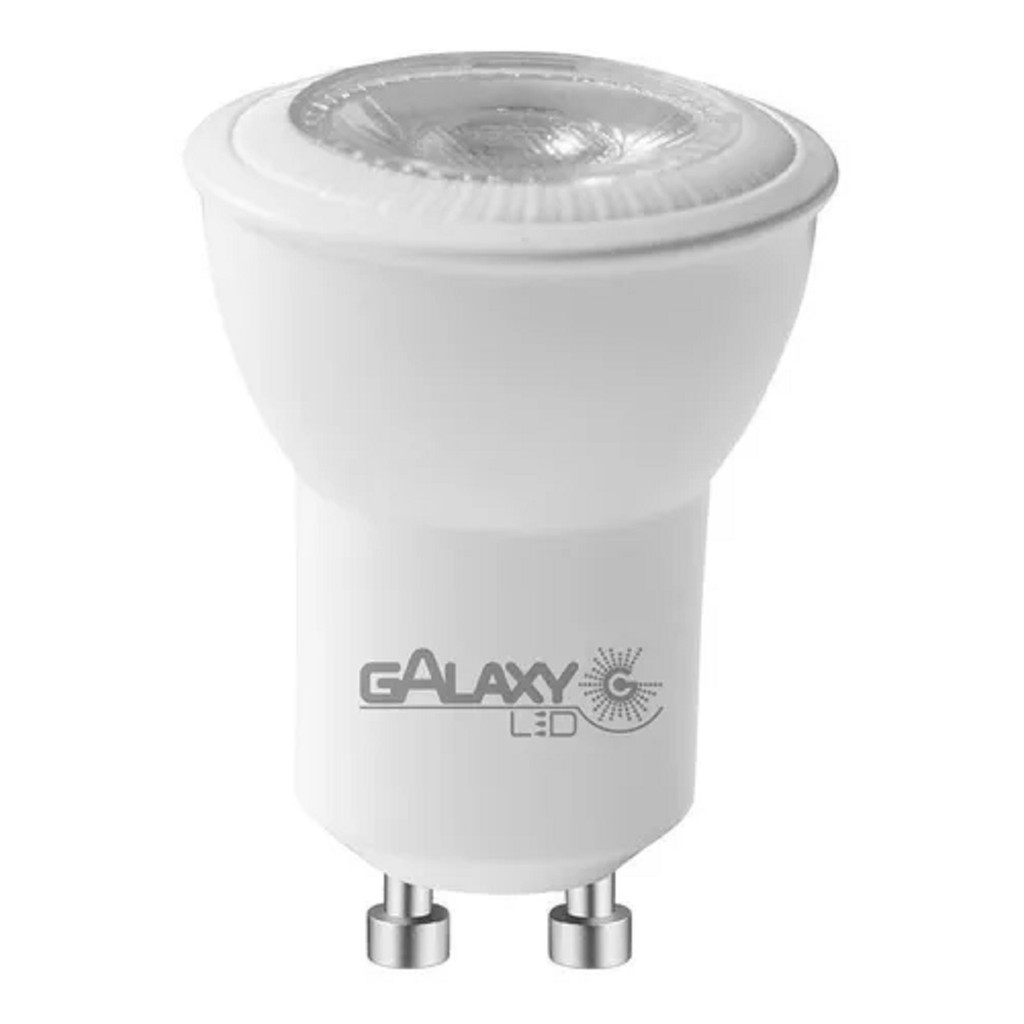 Lâmpada Led Dimerizavel Mini Dicroica Mr11 Gu10 4w Branco Quente  3000k 127V Galaxy