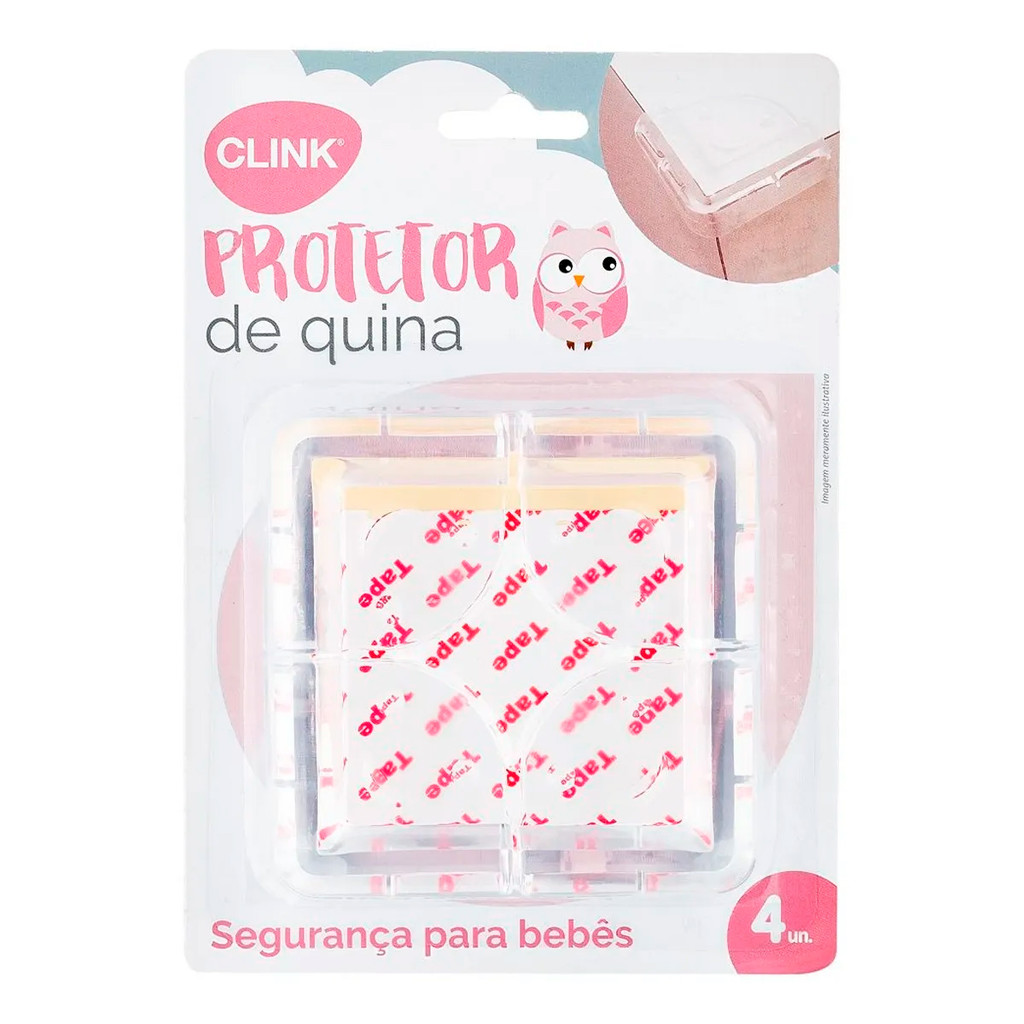 Clink Protetor de Quina Segurança para Bebês - 4un