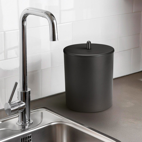 Lixeira de Cozinha Escritório Banheiro 5L Tampa All Black em Oferta na Shopee