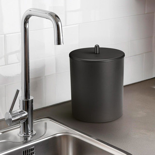 Lixeira de Cozinha Escritório Banheiro 5L Tampa All Black