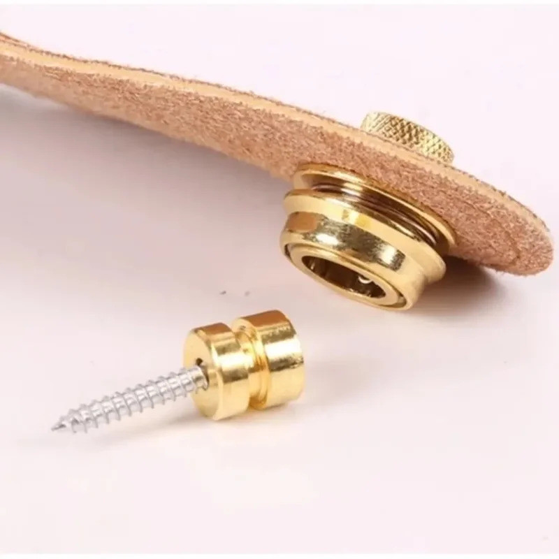 Detalhes do Trava de Correia de Guitarra, Botão de Metal Durável, Trava de Segurança para Guitarra Elétrica Acústica, Baixo, Ukulele