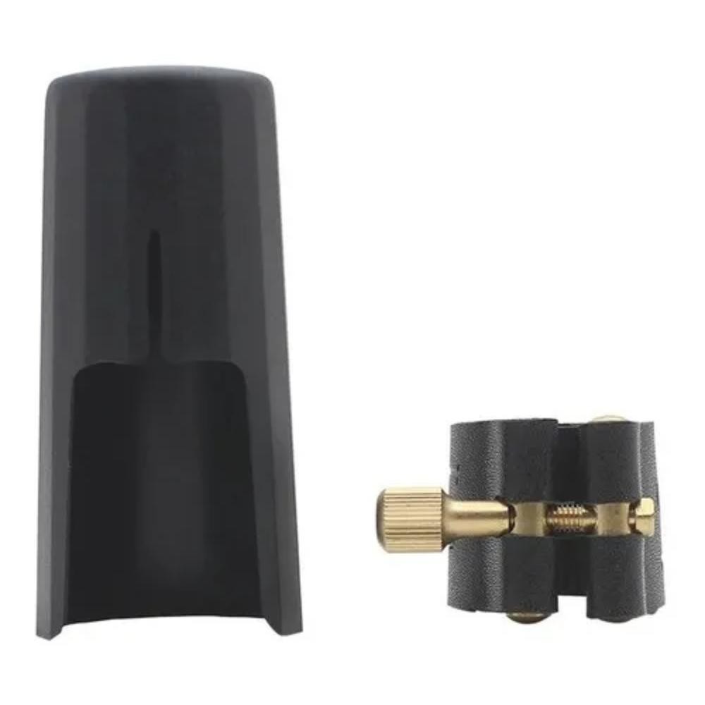 Abraçadeira de Couro Sintético E Cobre Boquilha para Boquilha de Massa de Sax Tenor - Free Sax's