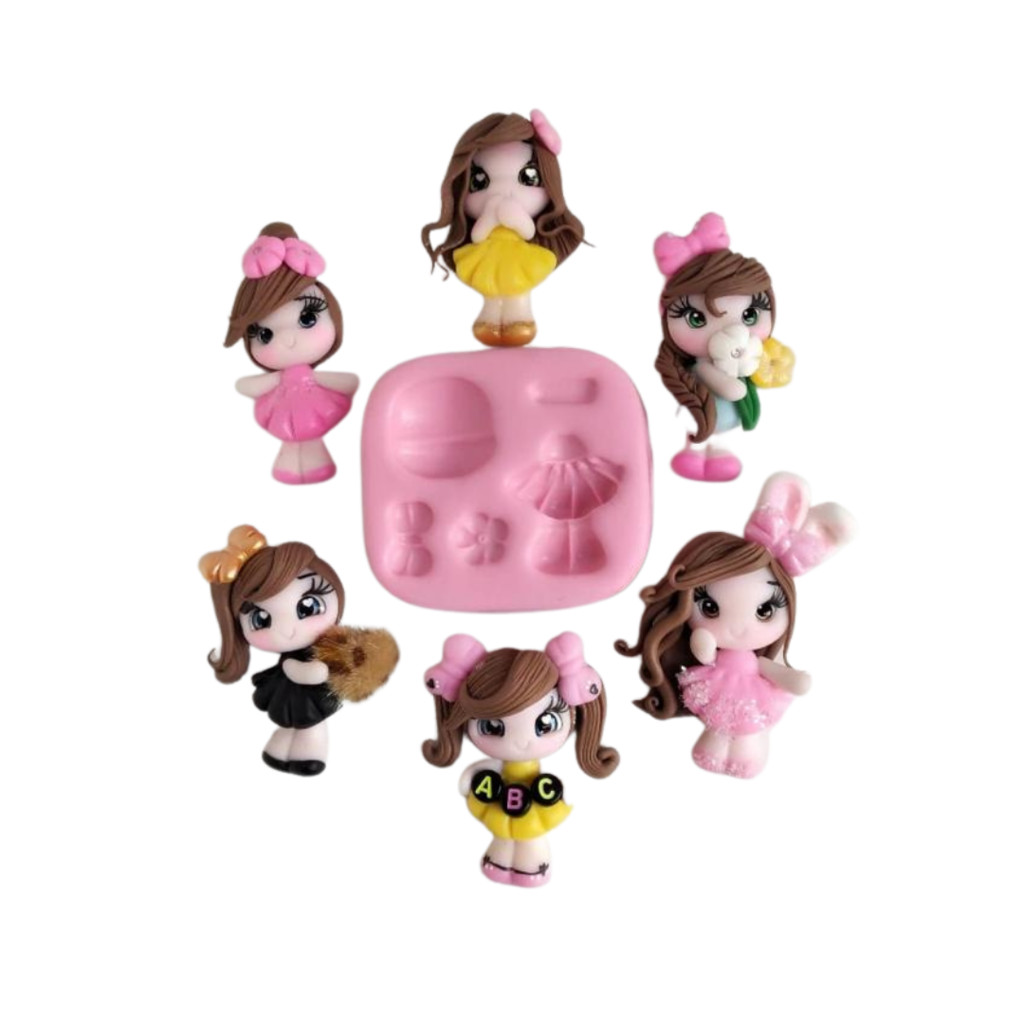 Molde de Silicone Menina Love - MJ |Cód.2744 em Oferta na Shopee