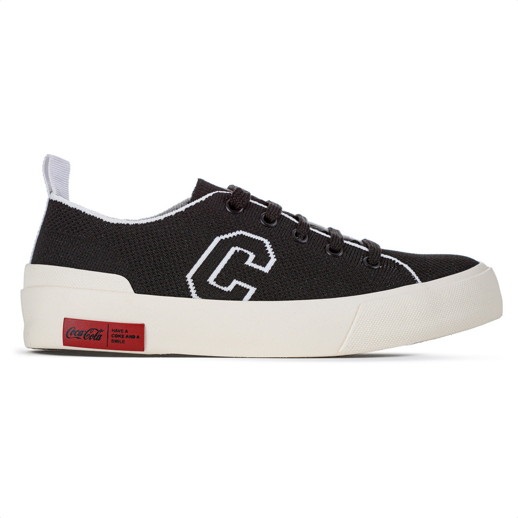 Tênis Coca Cola Katy Knit  Preto - Feminino