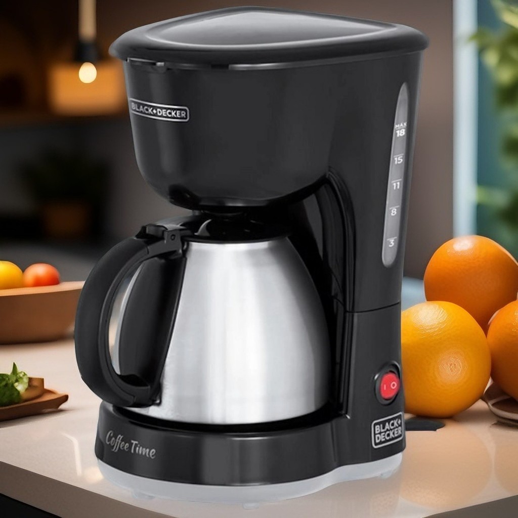 Imagem Cafeteira Black+decker 18 Cafés Inox Cm15-br Cor Preto