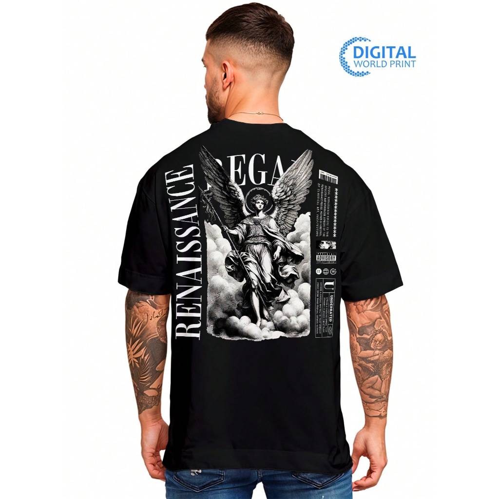Camisa Camiseta RenaissanceHype (Trendy e urbano) Oversized Streetwear Linha Premium Fio 30.1penteado REF 000015