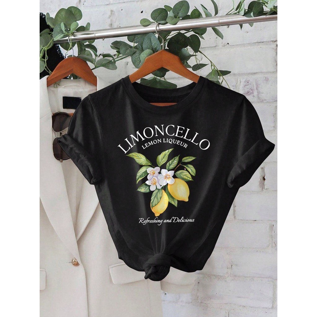 Camiseta Feminina Estampada Limoncello Camisa Confortável Super Estilosa