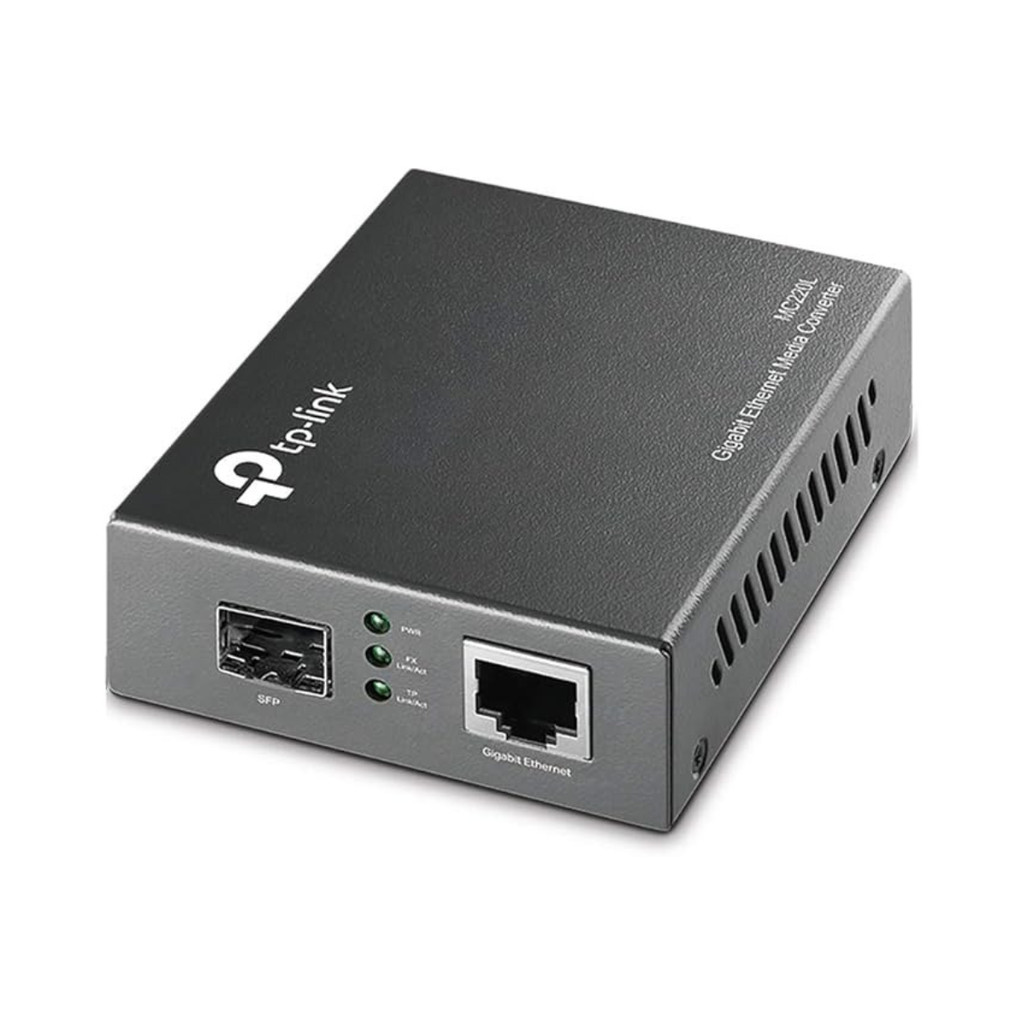 Tp-link MC220L Conversor Rj45 Mídia Fibra Ótica Sfp Gigabit 10/100/1000 Nota Fiscal