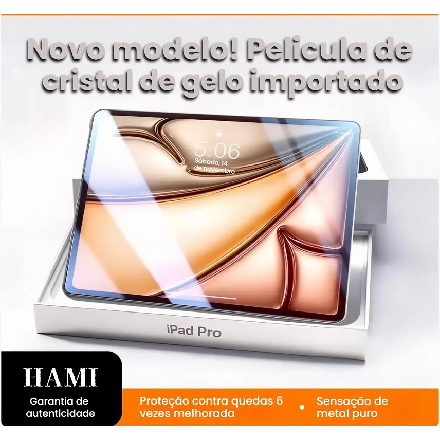 Película de Vidro Temperado para iPad Todos os Modelos + Kit Aplicador Fácil – Proteção Premium