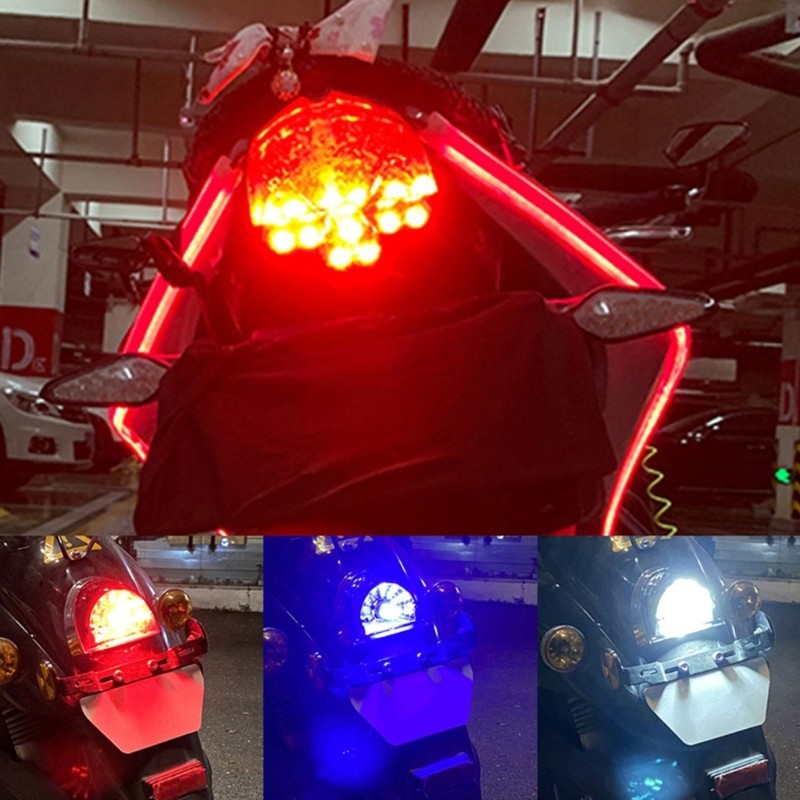 Estone À Prova D'água Piscando Luz De Freio De Motocicleta Lâmpadas LED Melhoram A Segurança Noturna Adequada Para Todas