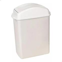 Lixeira Basculante Plástica 20,5L Branca Sanremo