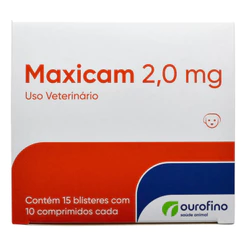 Maxicam 2,0mg para Cães - 15 Cartelas com 10 Comprimidos