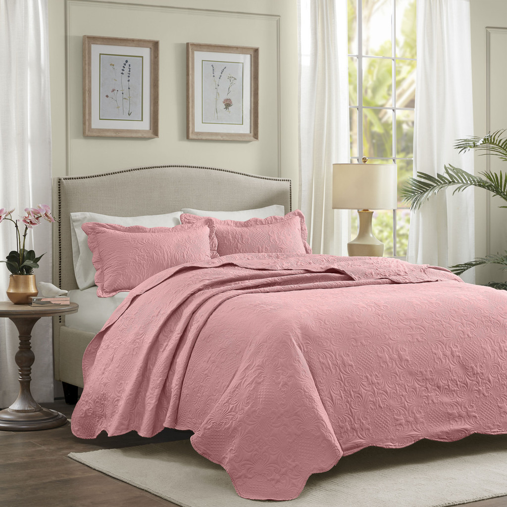 Cobre Leito Colcha Queen Box 3 Peças Dupla Face 200 Fios Jogo De Cama Com Porta Travesseiros