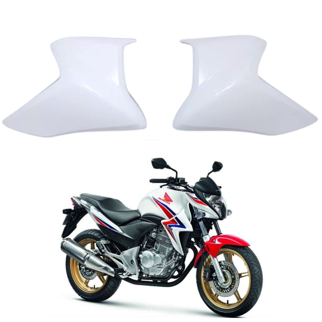 Kit Par Carenagem Aba Aleta Guia Ar Tanque Branco Ross Honda Cb300r 2014 PARAMOTOS HONDA