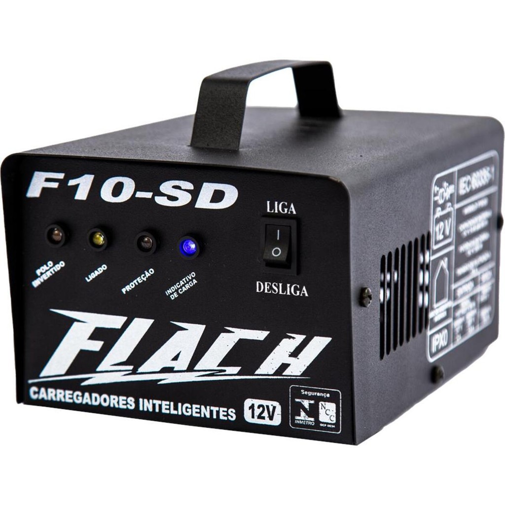 Carregador De Bateria 10a e Aux. De Partida Bivolt - F10sd Flach