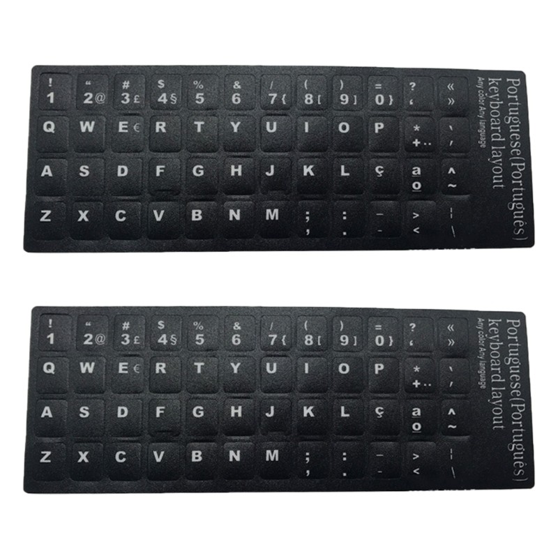 2 Unidades Adesivos Letras Teclado Portugueses , Adesivo Substituição Para Laptop