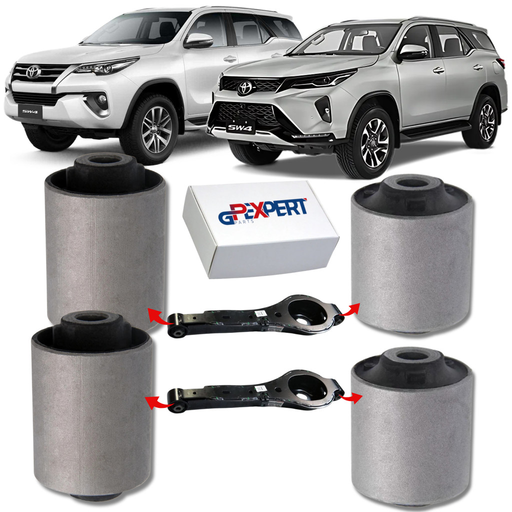 KIT 04 BUCHAS DA BANDEJA BALANÇA BRAÇO INFERIOR TRASEIRO HILUX SW4 2016 2017 2018 2019 2020 2021 2022 2023