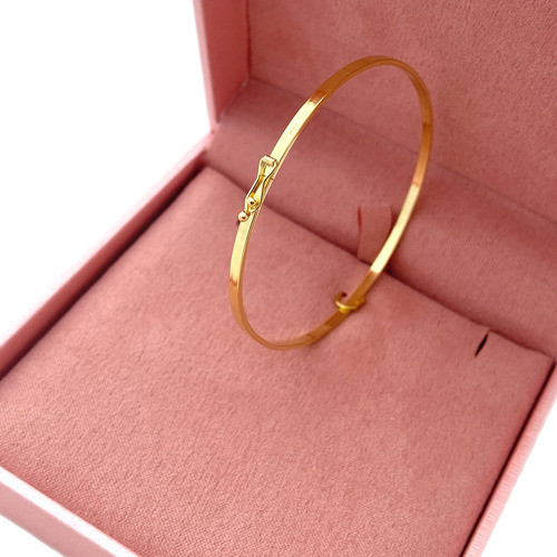Bracelete De Ouro 18k 750 Pulseira Feminina 2mm 16cm