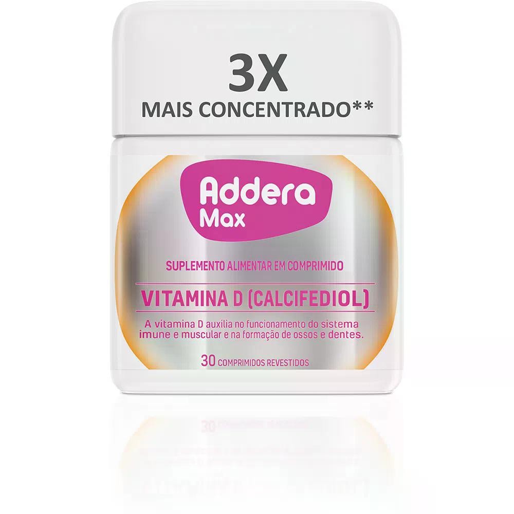 VITAMINA D ADDERA MAX 30 COMPRIMIDOS em Oferta na Shopee