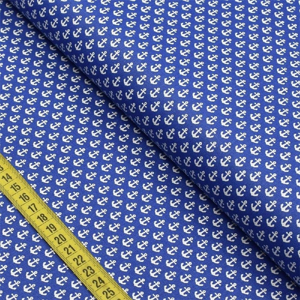 Tecido Estampado para Patchwork - Ursinhos Marinheiros : Âncora (0,50x1,40)