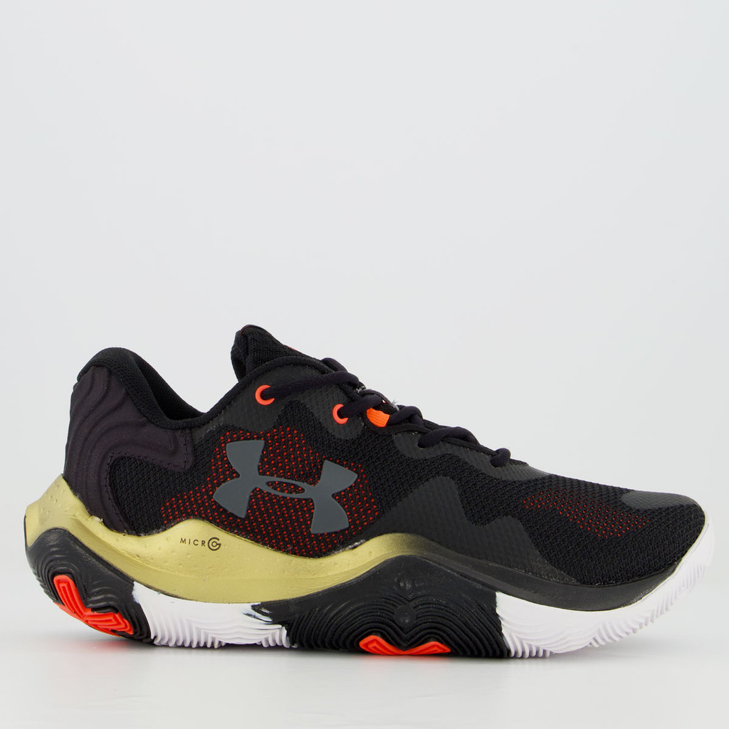 Tênis Under Armour Buzzer Preto e Dourado - Sports & Outdoors