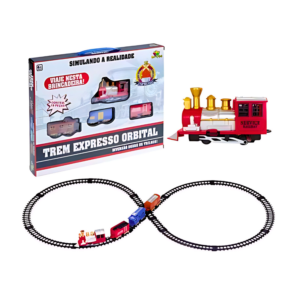 Auto Pista Trilho Trem Eletrico Express locomotiva Ferrorama