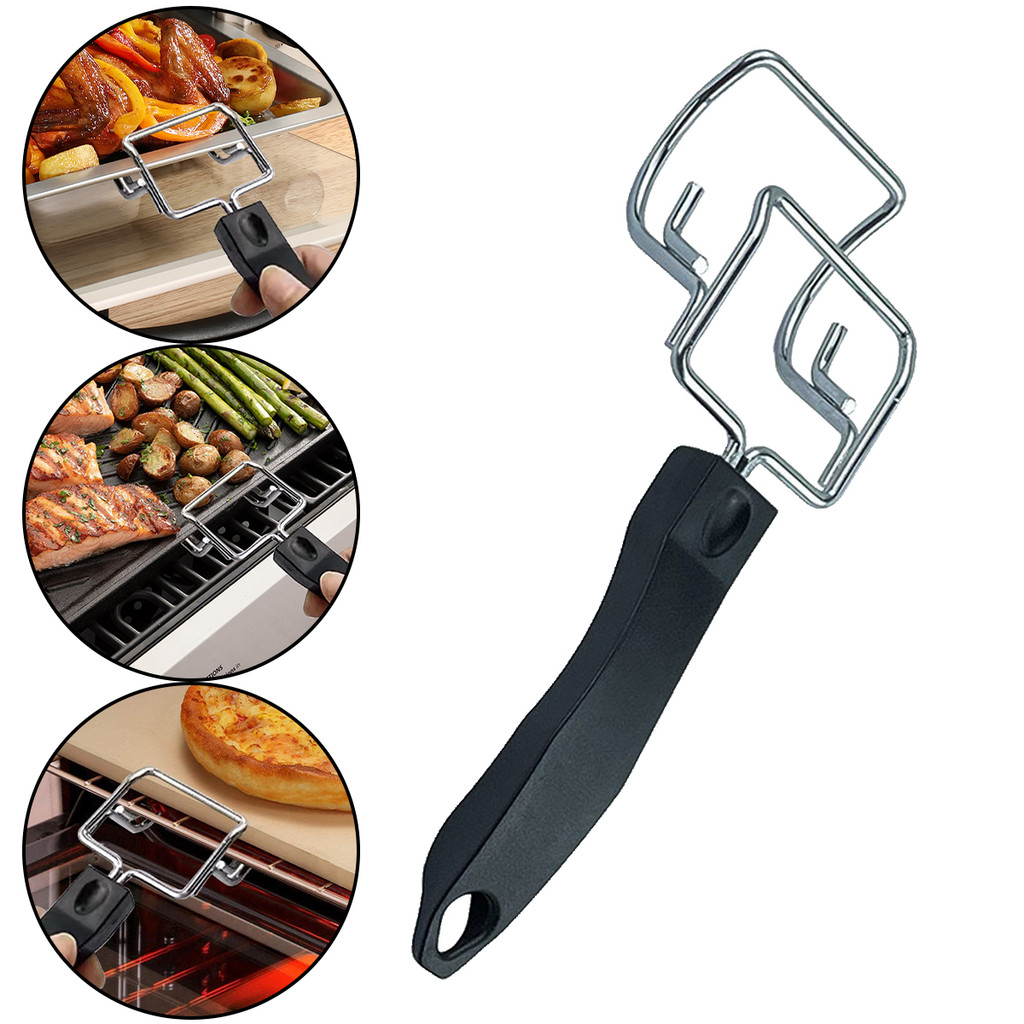 1 Pçs Fritadeira De Ar Convecção Torradeira Forno Bandeja Extrator Alça Rack Puxar Ferramenta Grill Clipe Usado Para Rem