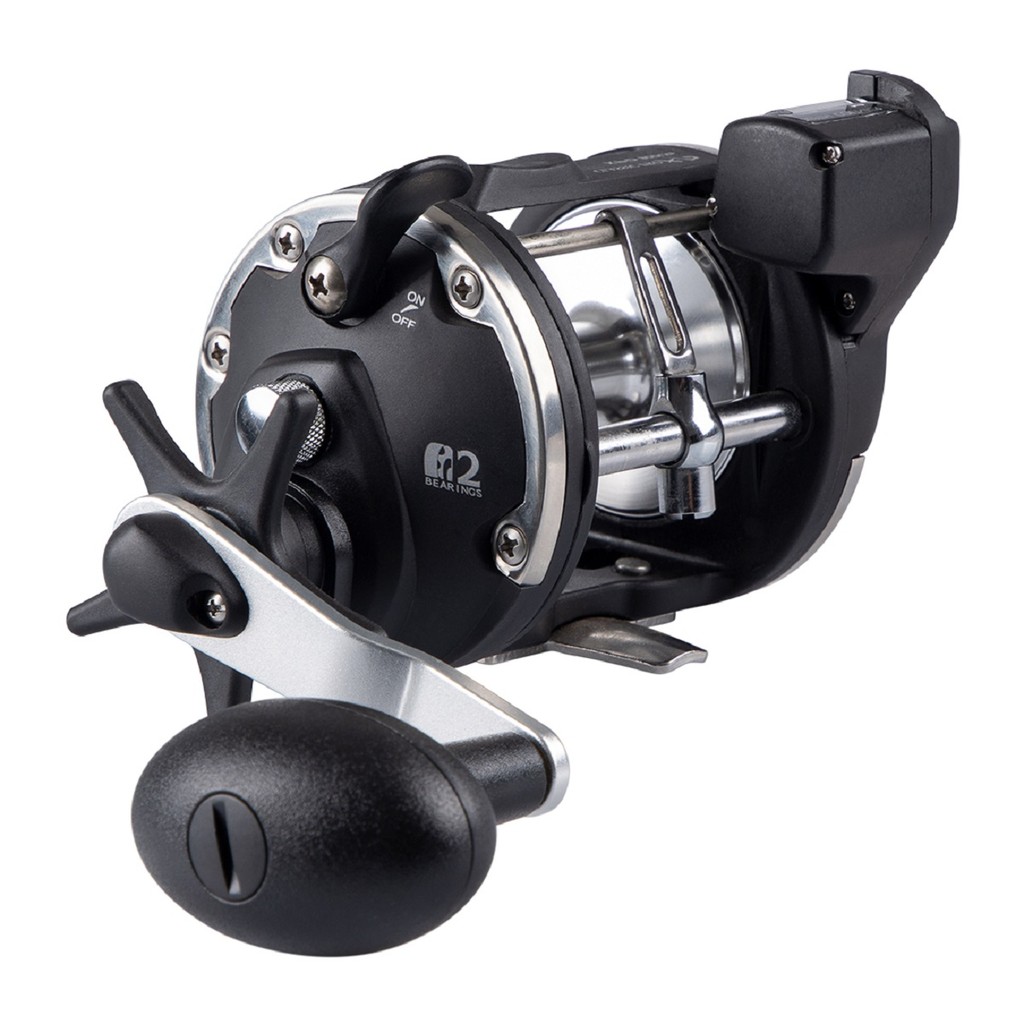 Carretilha Okuma Classic Pro XPD Com Contador de Linha Perfil Alto Pesca Pesada Água Salgada e Doce Rio e Mar