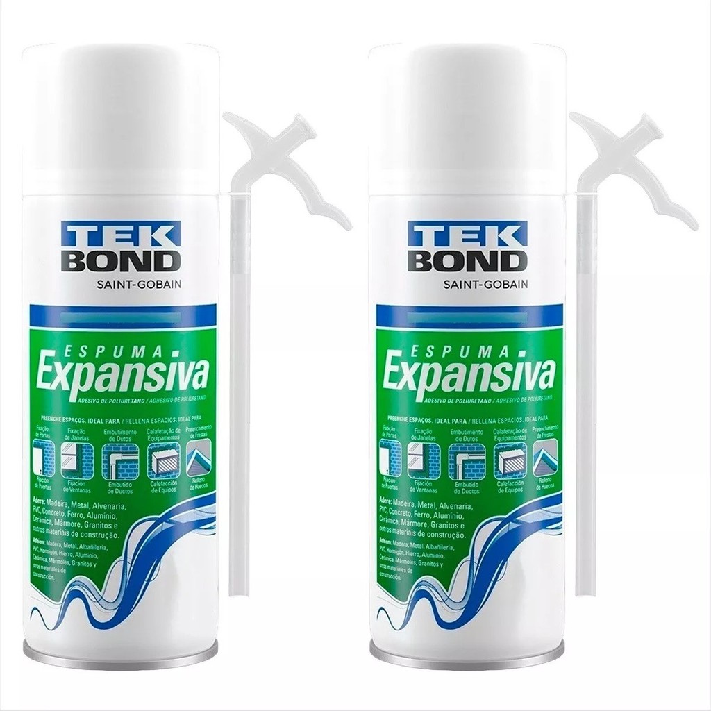 Espuma Pu Expansiva 500ml/340g Poliuretano Tekbond - 2 Un