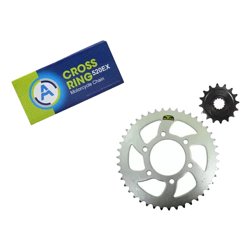 Relação Coroa Pinhão Kawasaki  Zx 7 R Ninja 96/03 16x43