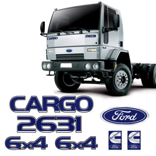 Kit Emblemas Cargo 2631 6x4 Adesivos Caminhão Ford Cummins em Oferta na Shopee