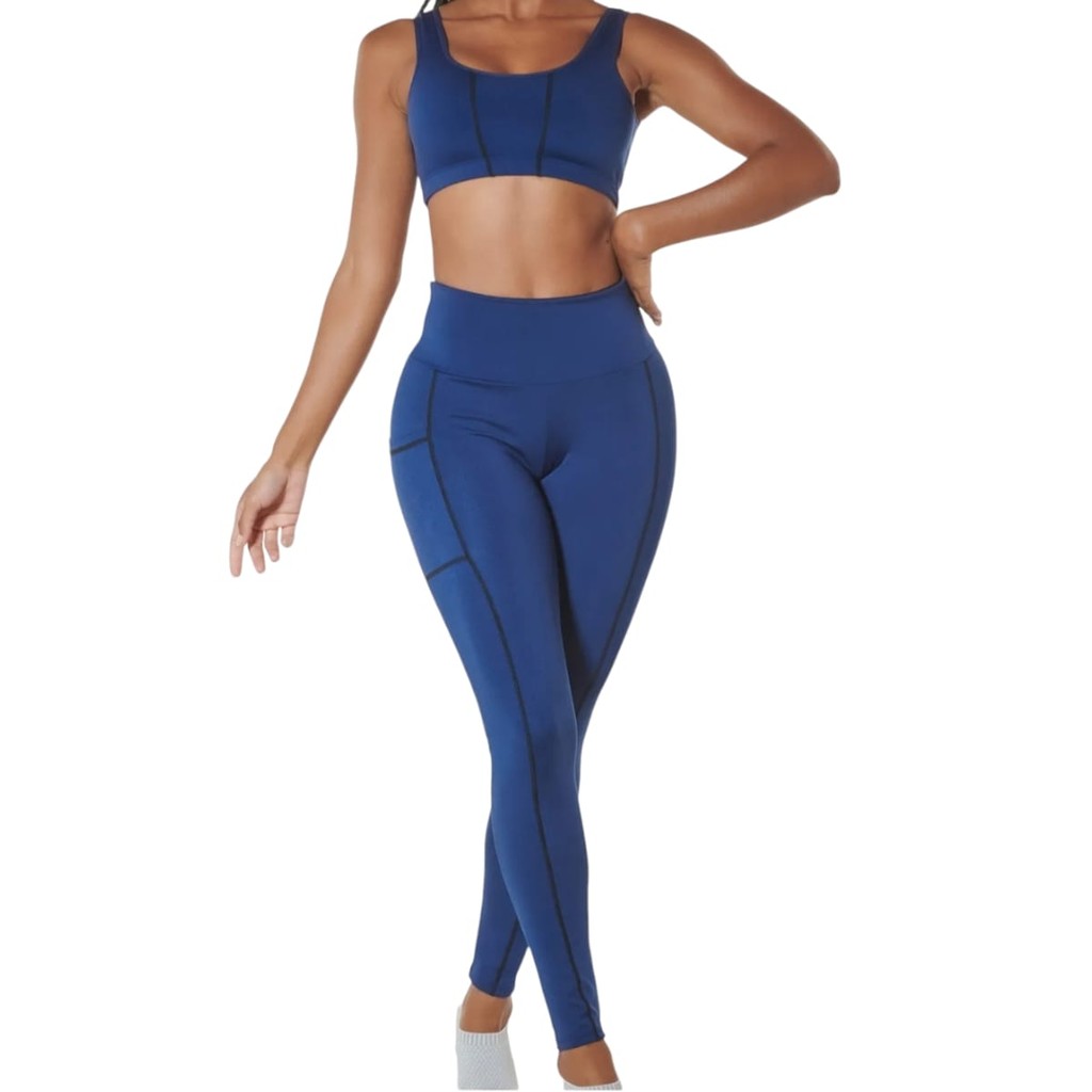 Calça Legging Fitness Demillus Pesponto Feminino Ref:000253