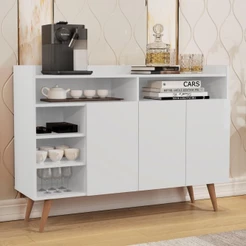 Buffet 3 Portas Retrô Markab Branco