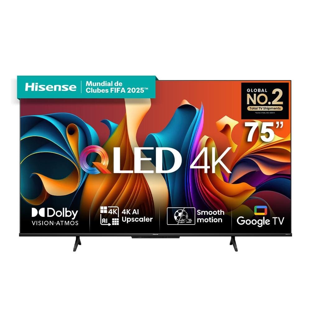 Smart TV Hisense 75” QLED 4K UHD Q6N com Dolby Vision e Wi-Fi