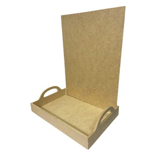 Bandejas Retandular com Alça De Mdf Com Placa Para Decorar 31,0 x 21,0 x 4,0 cm em Oferta na Shopee