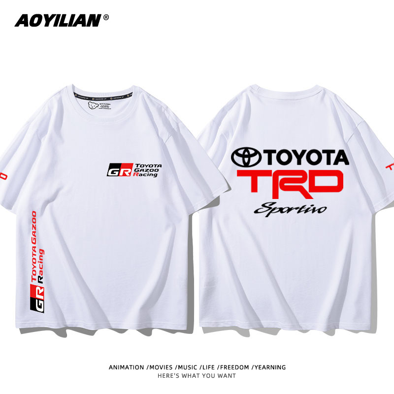 TOYOTA Performance Car GR Racing Camiseta Casual Masculina E Feminina De Manga Curta 100 % Algodão