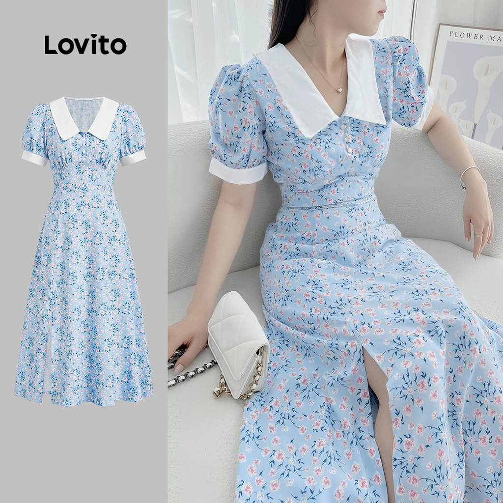 Lovito Vestido Boho liso Colorblock para mulheres L128ED362 - Women Clothes