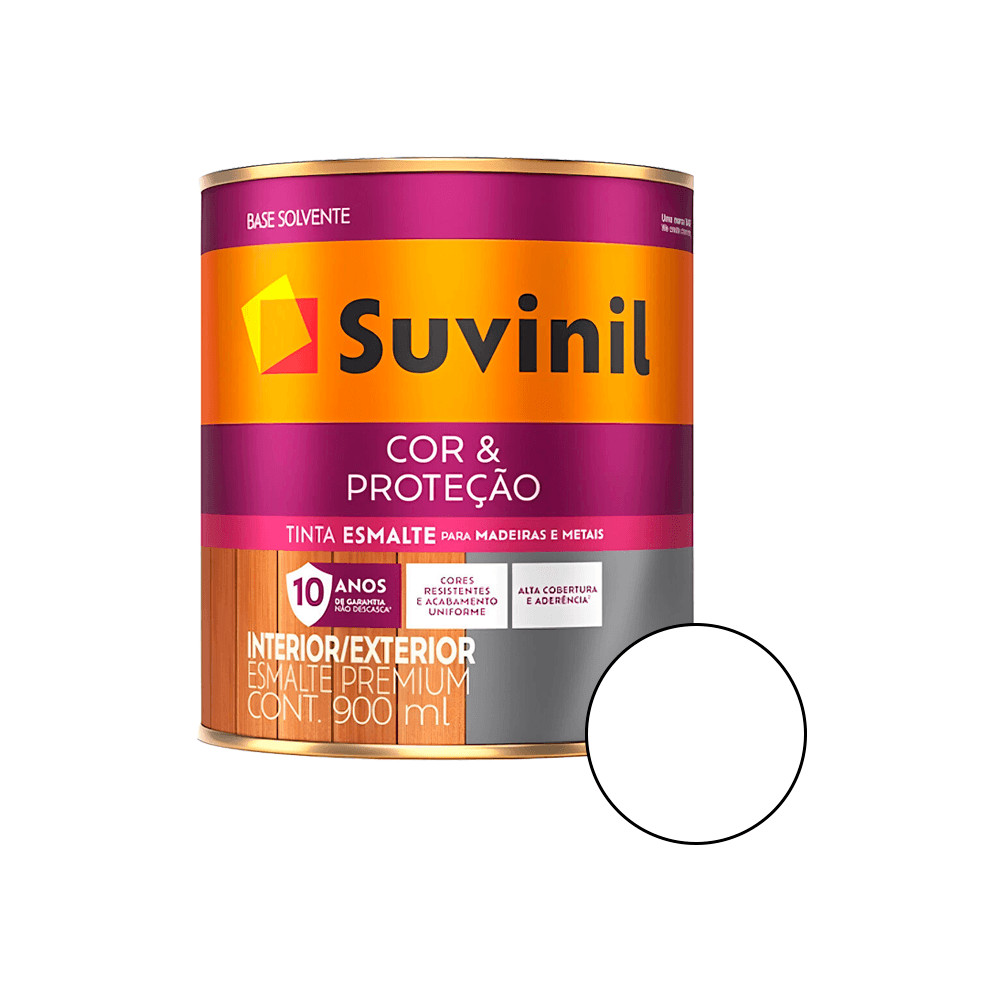 Tinta Esmalte Sintético Cor e Proteção Branco Fosco 900ml - SUVINIL - Home & Living