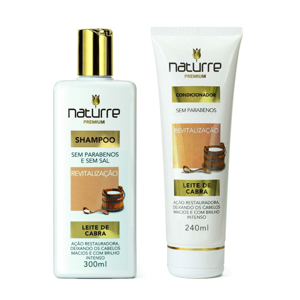 kit 2 Shampoo e 2 condicionador  Naturrê Leite De Cabra
