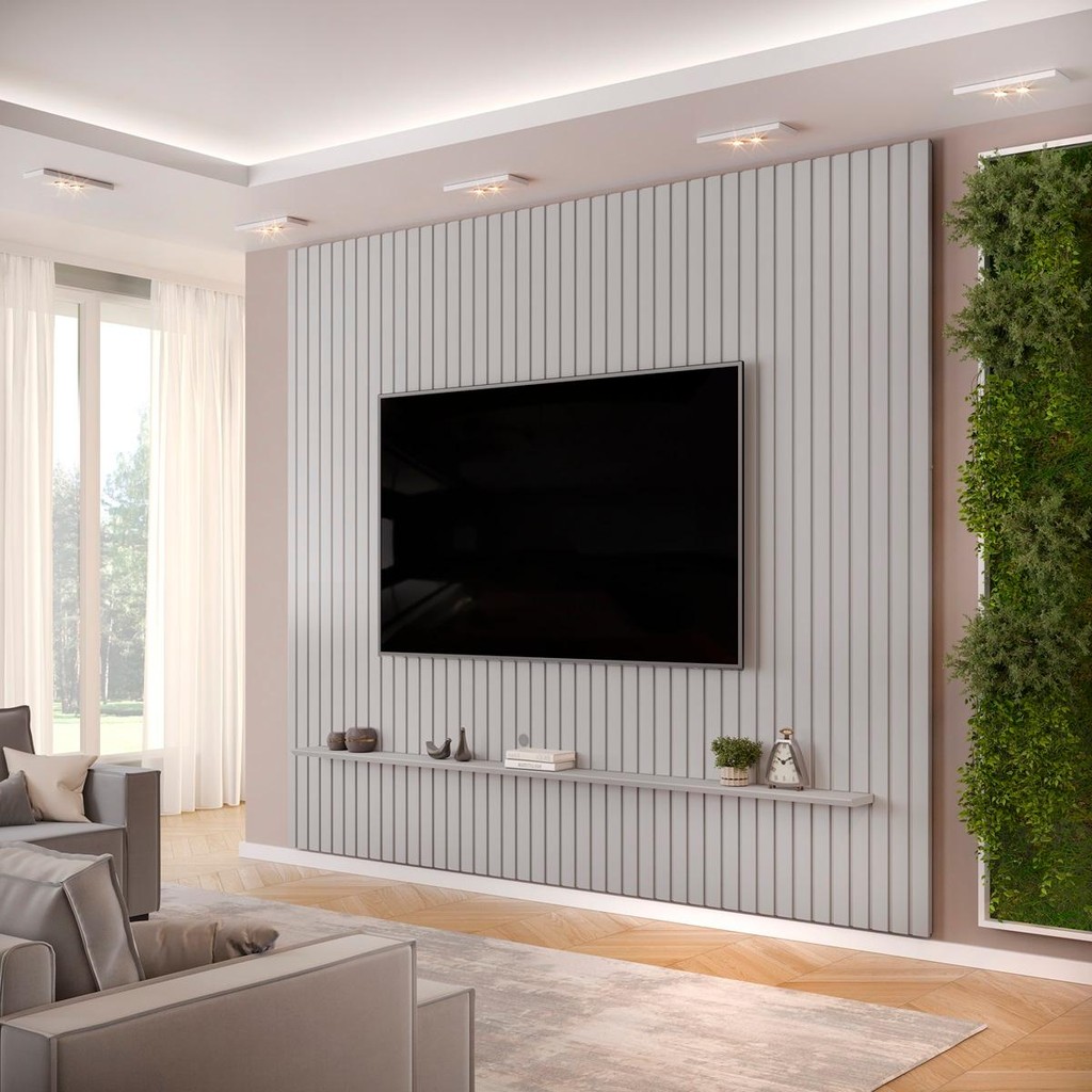 Painel para TV até 75 Polegadas Ripado DJ Móveis Trento 275 Bali em Oferta na Shopee