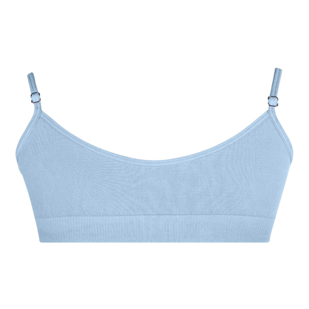 Top Infantil sem Costura Azul Celeste Zee Rucci