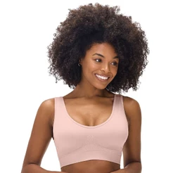 Sutiã Top com Bojo Removível c/ Alça Larga sem Costura Blush Zee Rucci