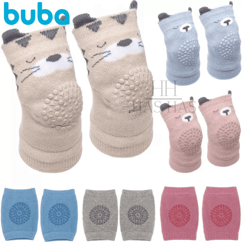 Joelheira Antiderrapante Proteção Joelho Bebê +6 Meses com Estampa Animal Engatinhar Urso Tigre Buba em Oferta na Shopee
