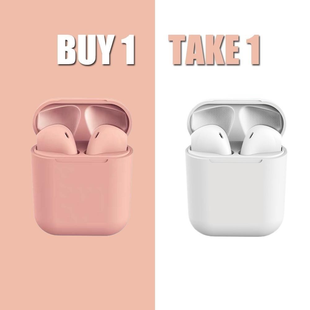  Compre 1 fone de ouvido Bluetooth TWS I12, fones de ouvido sem fio com microfone embutido e fone de ouvido esportivo
