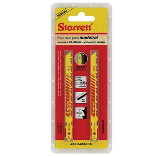 Lâmina para serra tico tico 75 mm 6 dentes com 2 peças HCU36-2 - Starrett em Oferta na Shopee