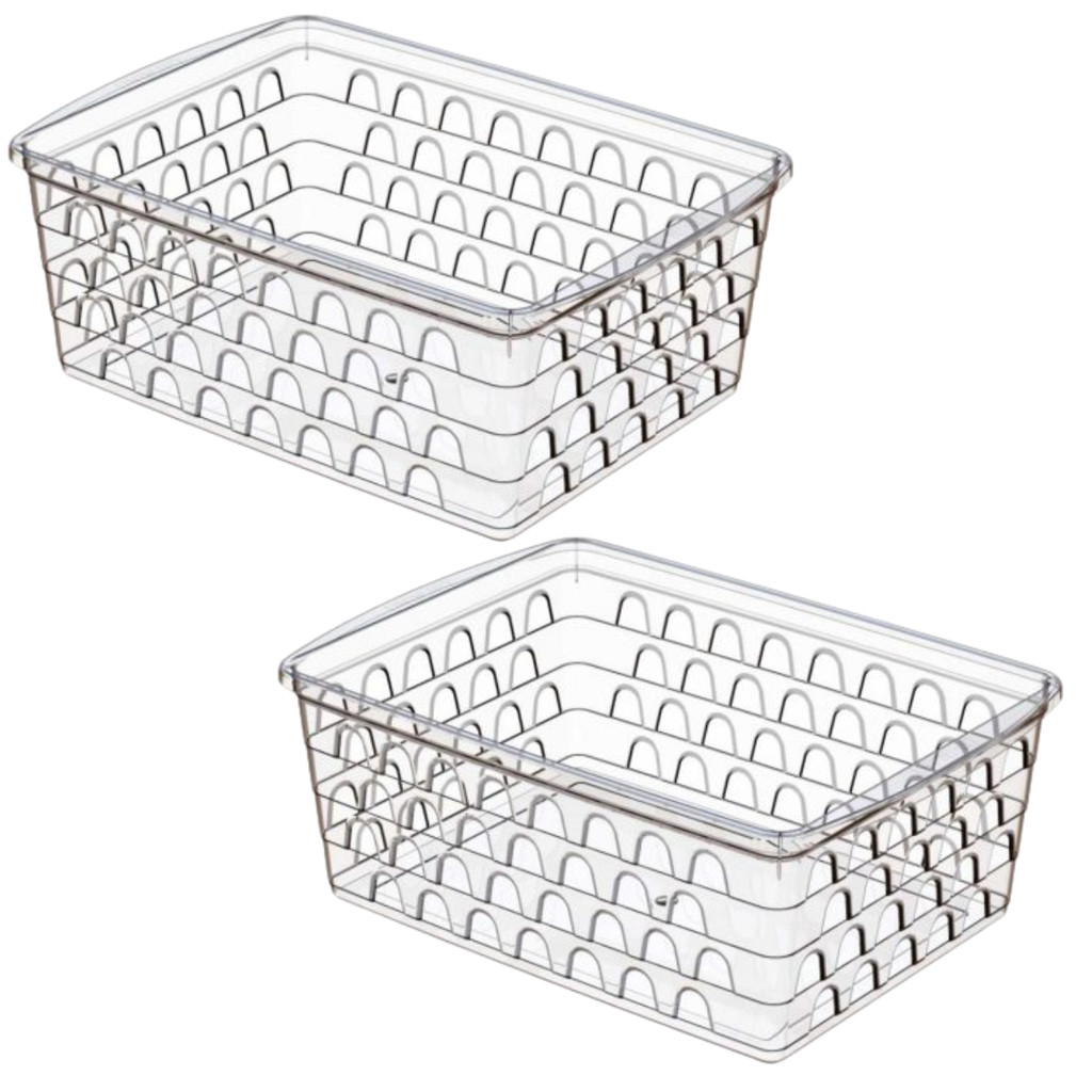 KIT 2 CESTO MULTIUSO EXTRA GRANDE ALTO em Oferta na Shopee