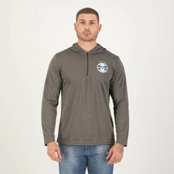 Blusão Grêmio Hoodie Grafite Mescla